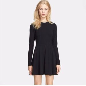 Theory Elegant Black Long Sleeve Mini Dress